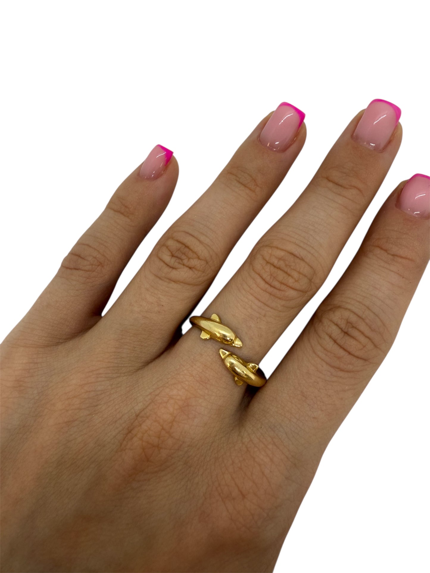 Bague fantaisie en or jaune 14 carats - Taille 53