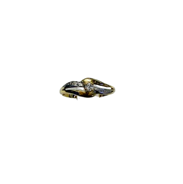 Bague en or 18k et zirconium Taille-52
