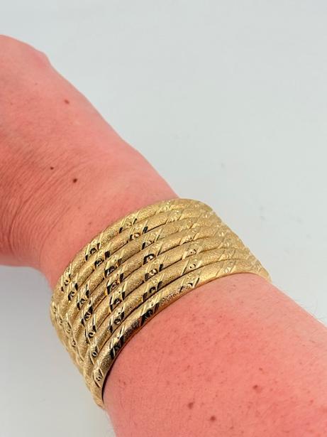 Bracelet Jonc Or Jaune 18K 45.94 Grs