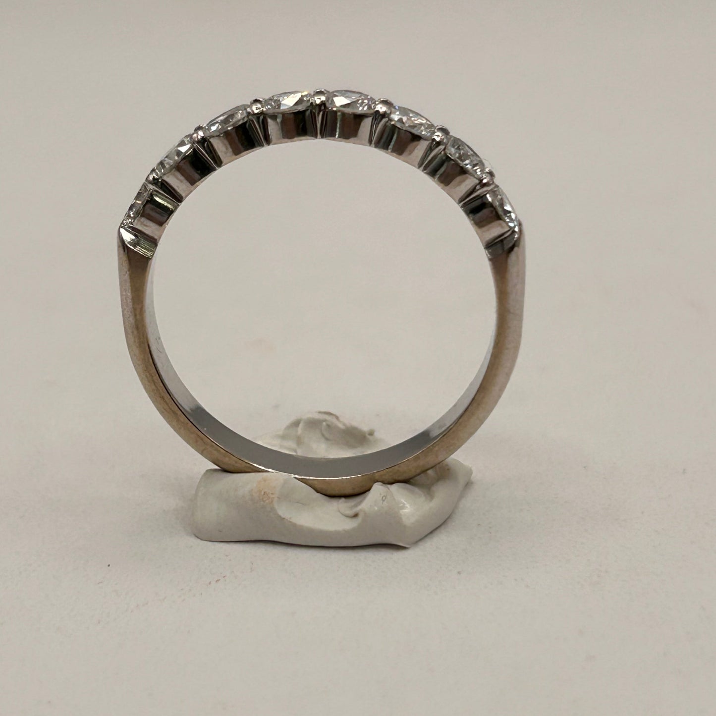 Bague Demi Tour en Or Blanc 18K Taille-61