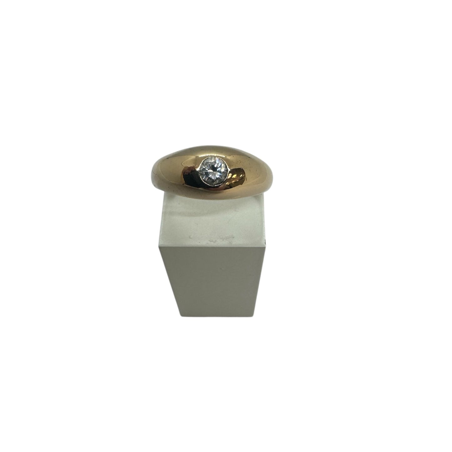 Bague Solitaire en Or Jaune 18 et Diamant 0,25 K - T 60