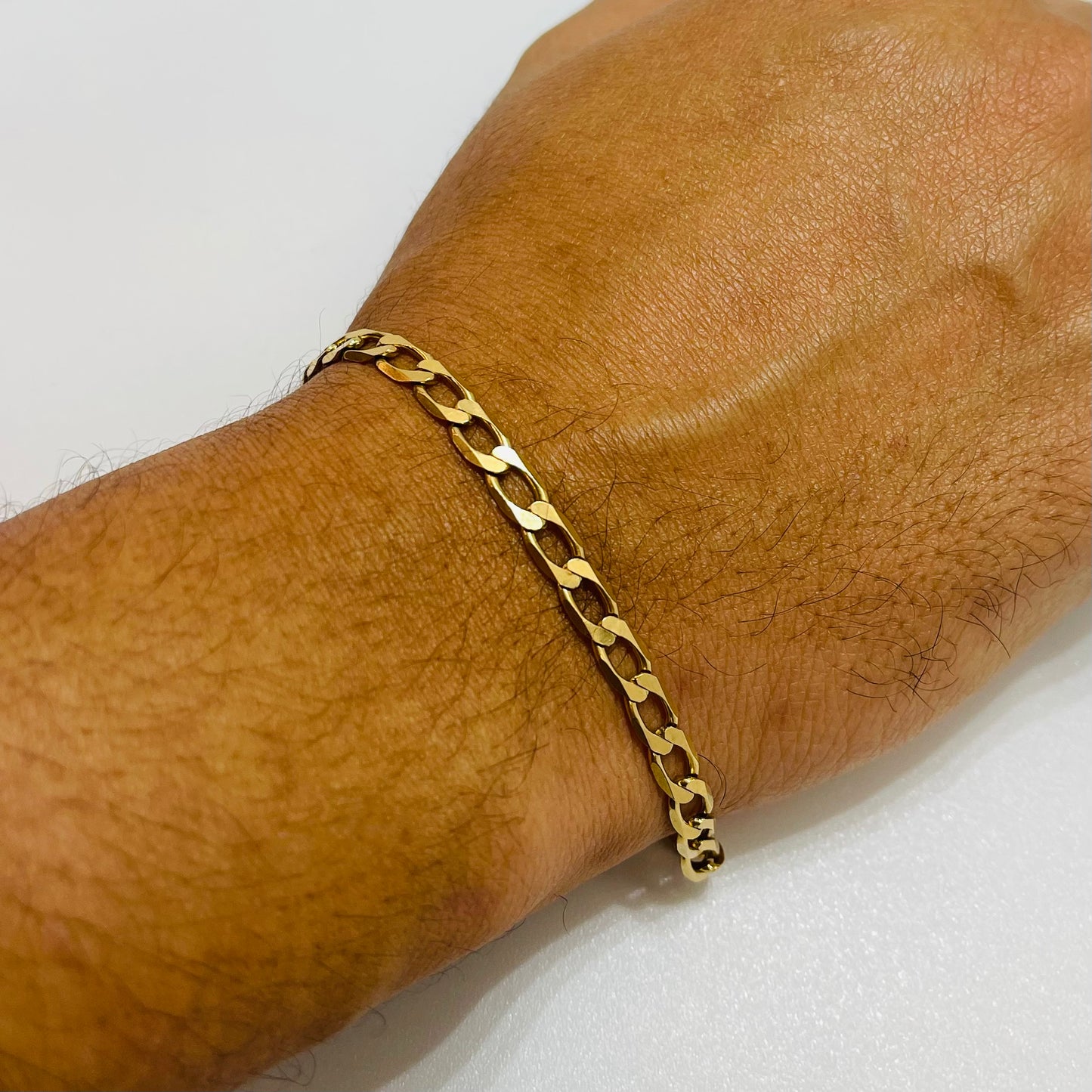 Bracelet Gourmette en Or Jaune 18K 9.60 Grs