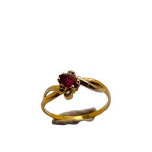Bague en Or jaune et blanc 18K Taille-50.5