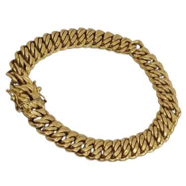 Bracelet Maillon Américain en Or Jaune 18K 14.40 Grs