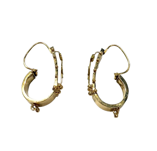 Boucles d'oreilles Or Jaune Dormeuses 18k 3.20 Grs