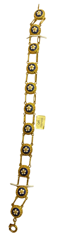 Bracelet Fantaisie en Or Jaune 20K 12.72 Grs