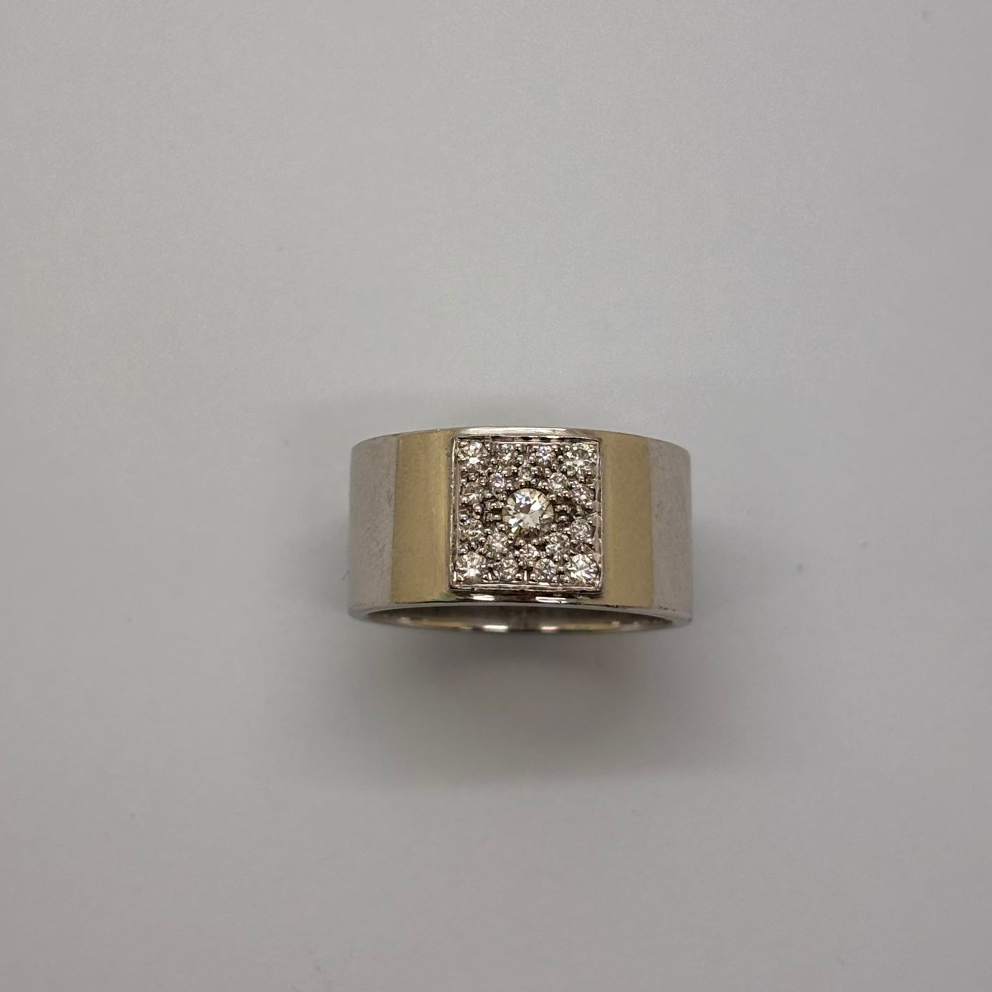 Bague Jonc en Or Blanc 18K Taille-49