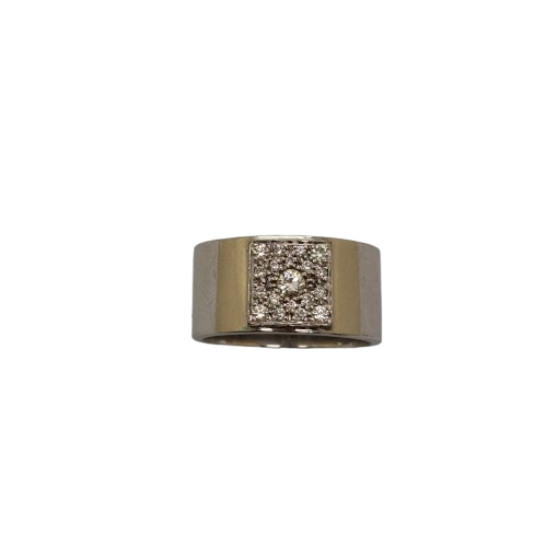 Bague Jonc en Or Blanc 18K Taille-49