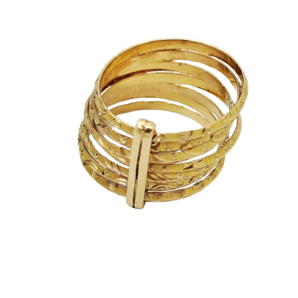 Bague Semainier Or Jaune 18K 6.35 Grs - Taille 59