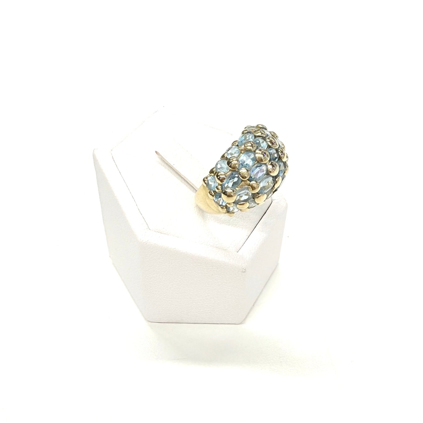 Bague en or jaune 18k avec topaze - T 53
