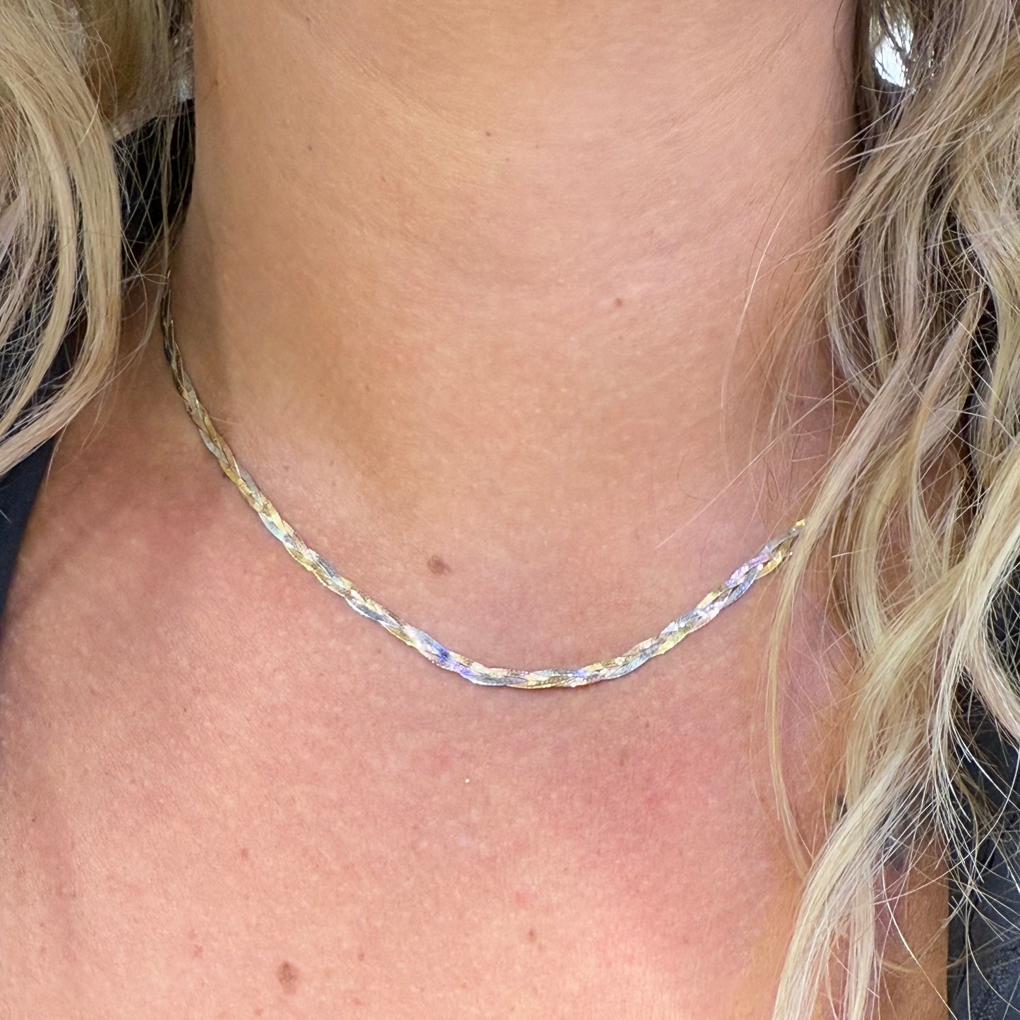 Collier Ras du Cou en or jaune 18K 4.50 Grs