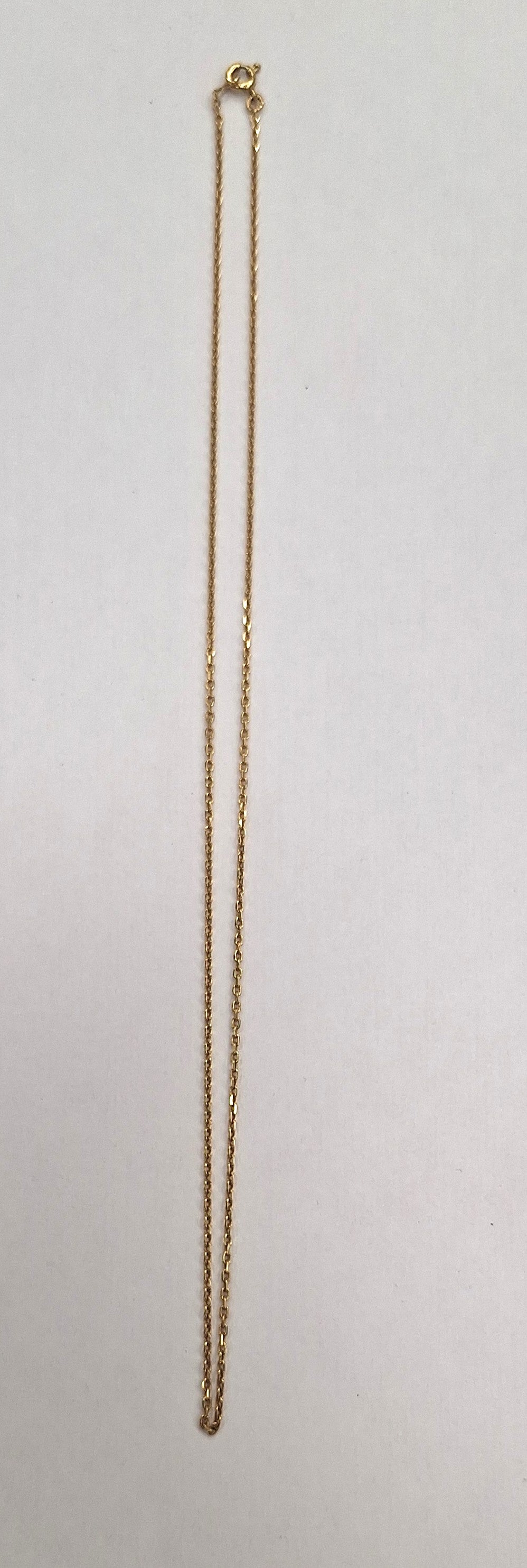 Collier Princesse Or Jaune 18K avec Anneau Ressort