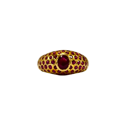 Bague Chevalière en Or Jaune 18K Taille-56