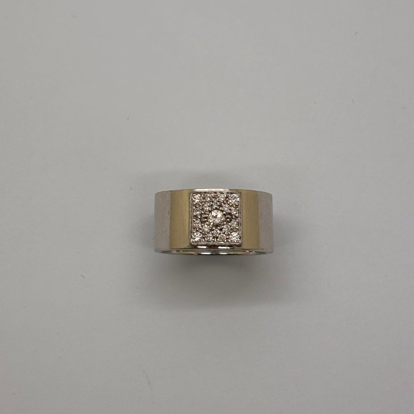 Bague Jonc en Or Blanc 18K Taille-49