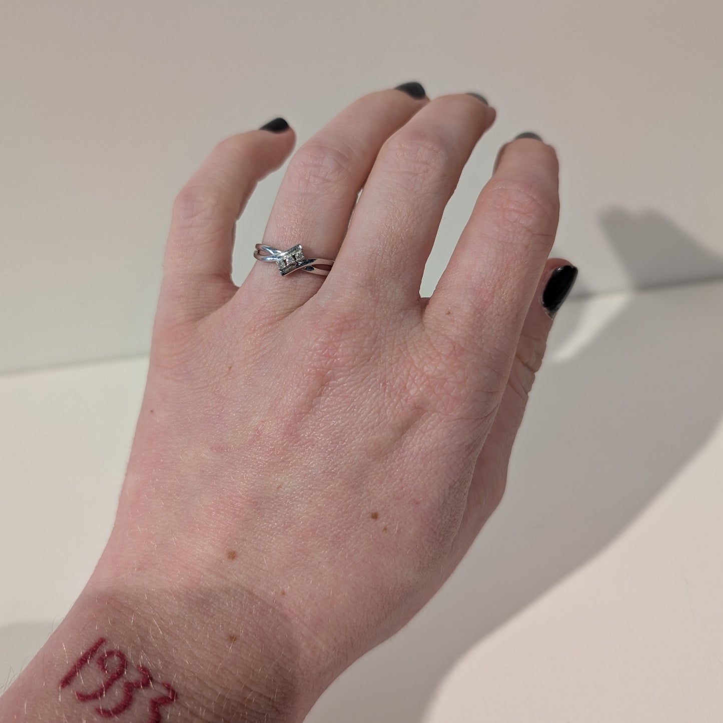 Bagues en Or Blanc 18K avec 3 Diamants de 0.02 cts