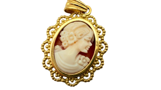 Pendentif Camée Or Jaune 18K 2.23 Grs