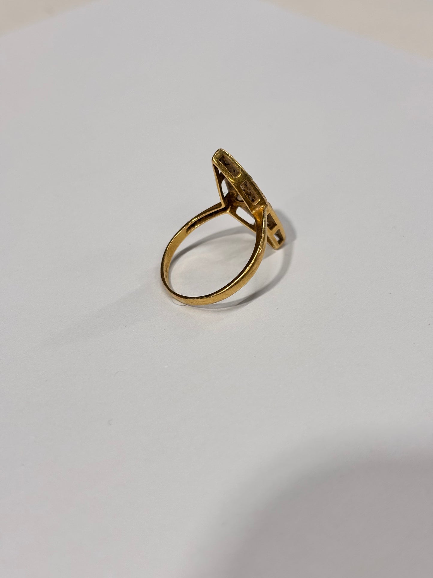 Bagues Marquise Or Jaune 18K Taille-55