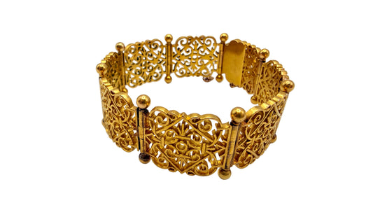 Bracelet Manchette en Or Jaune 18K 50.88 Grs