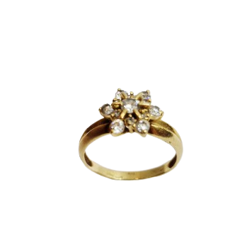 Bague Marguerite en Or Jaune 18K Taille-55