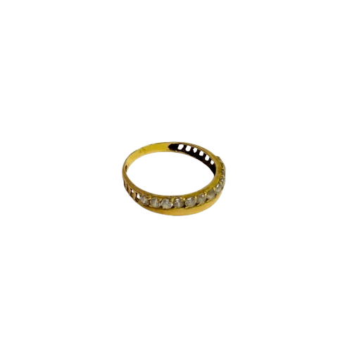 Bagues en Or Jaune 18k avec Oxydes de Zirconium - 1.4 Grs