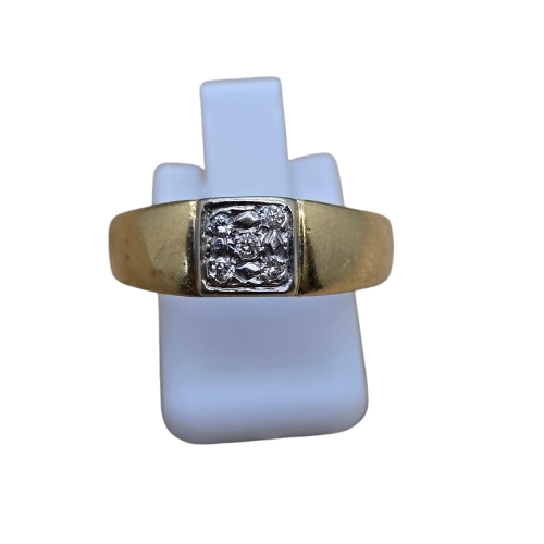 Bague en Or 18K avec 5 diamants - T 49