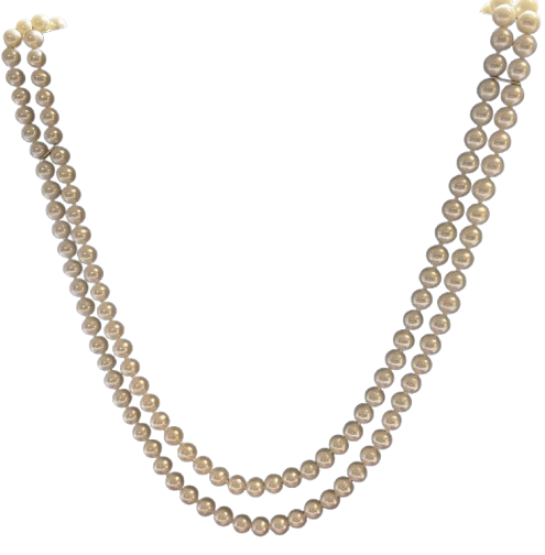 Collier Matinée Or Jaune Perles 18K 49.83 Grs