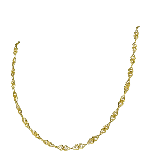 Collier en Or Jaune 18 Carats Filigrane 68 cm