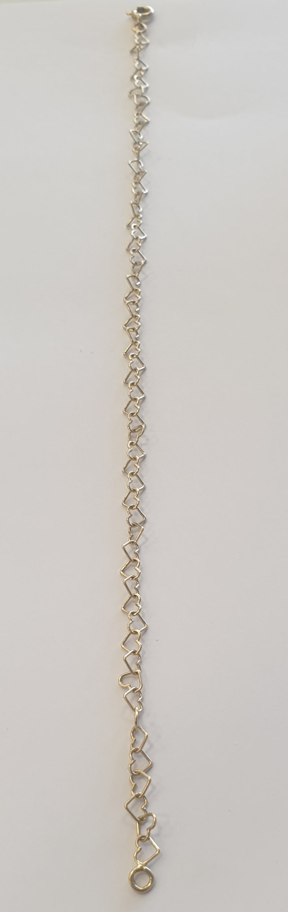 Bracelet Fantaisie Cœur Or Jaune 18k longueur - 19cm