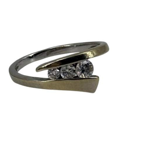 Bague Diamants Or Jaune/Blanc 18K Taille 49