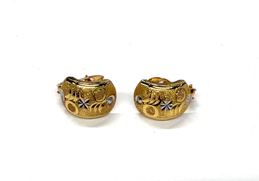 Boucles d'oreilles Dormeuses 3 Ors 18k 1.78grs