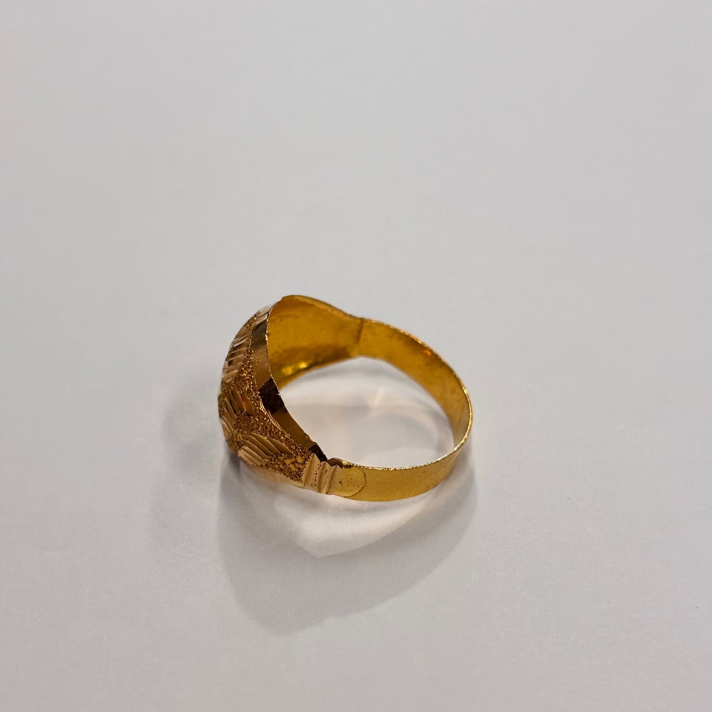 Bague Demi Tour en Or Jaune 22K Taille-59
