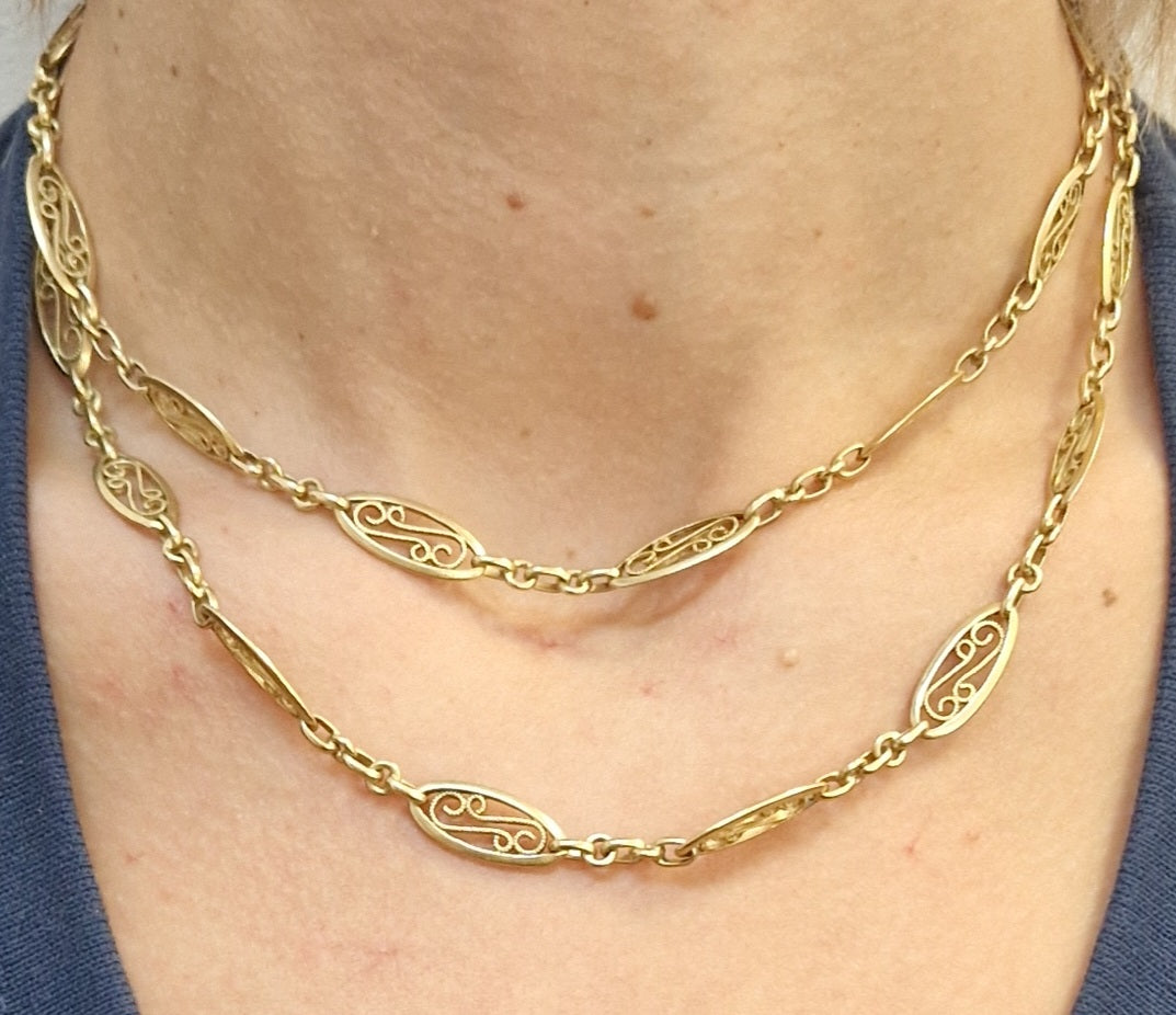 Collier Sautoir en Or Jaune 18K 39.64 Grs
