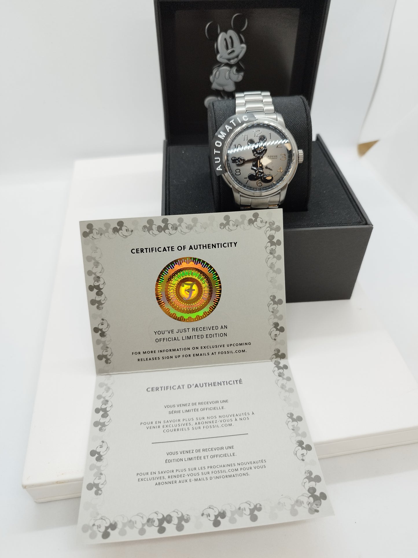 Montre Fossil Automatique Mickey Mousse 2023 en Très Bon Etat