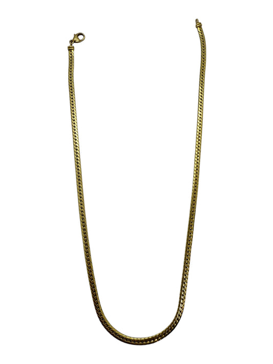 Collier Ras du Cou Maille Anglaise en Or Jaune 18K 9.98 Grs