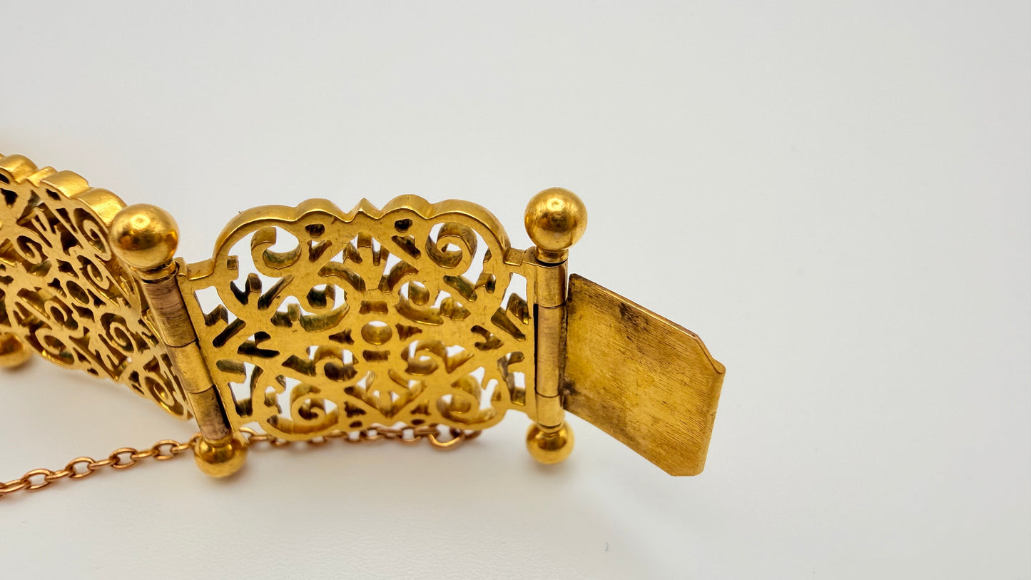 Bracelet Manchette en Or Jaune 18K 50.88 Grs