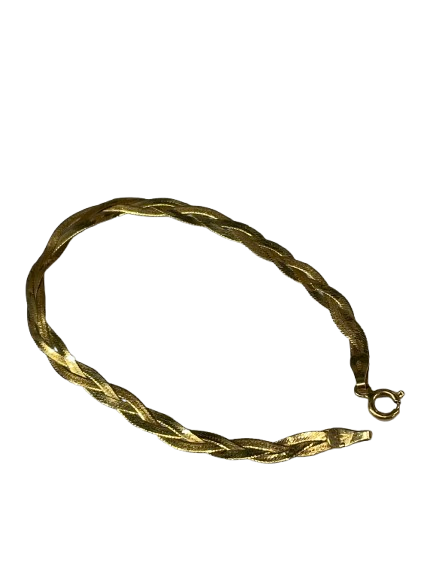 Bracelet Maillon Tressé en Or Jaune 18K 2.56 Grs