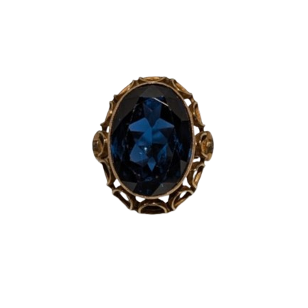 Bague en or jaune 18 carats avec pierre Taille -56