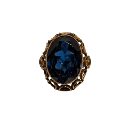 Bague en or jaune 18 carats avec pierre Taille -56