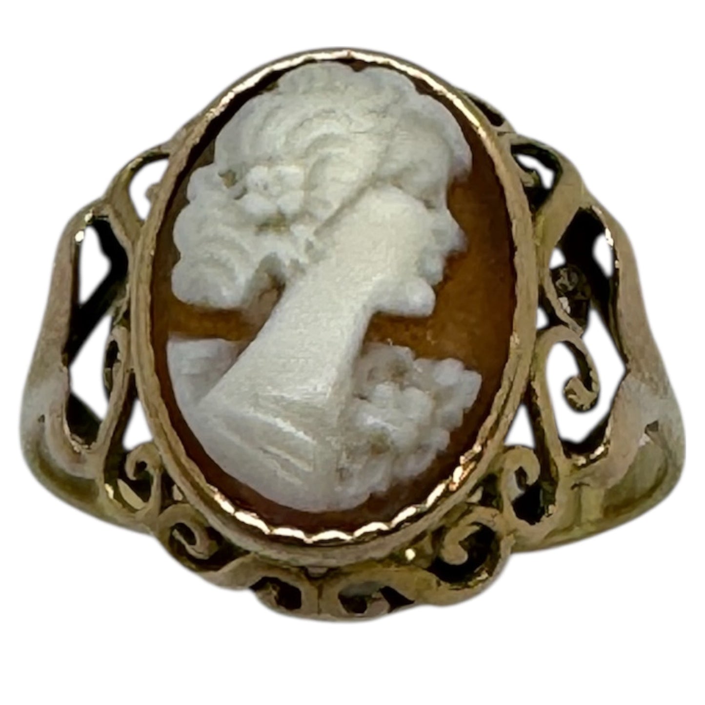 Bague Camée Or Jaune 18 Carats - Taille 60