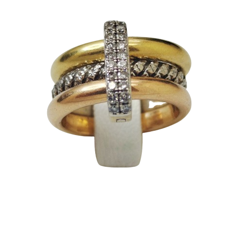 Bague Ancienne en Or 18K avec Diamants 11.01 Grs - Taille 47