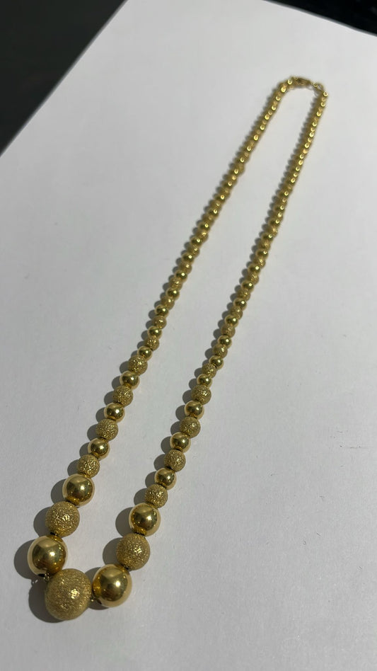 Collier Ras du Cou en Or Jaune 18K Maille marseillaise