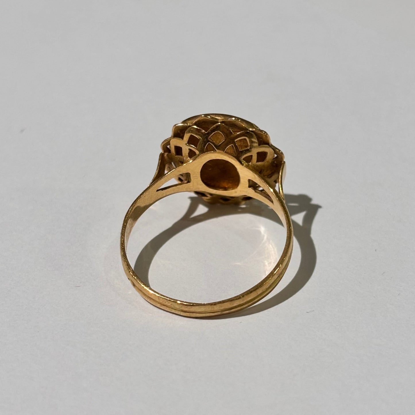 Bague Camée en Or Jaune 18 Carats T.62