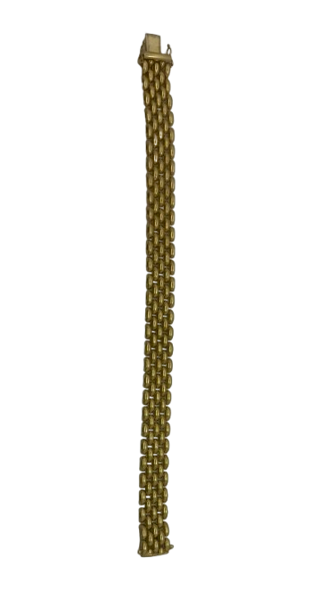 Bracelet Vintage Maillon Grain de Riz en Or Jaune 750/1000 - 22.36 Grs