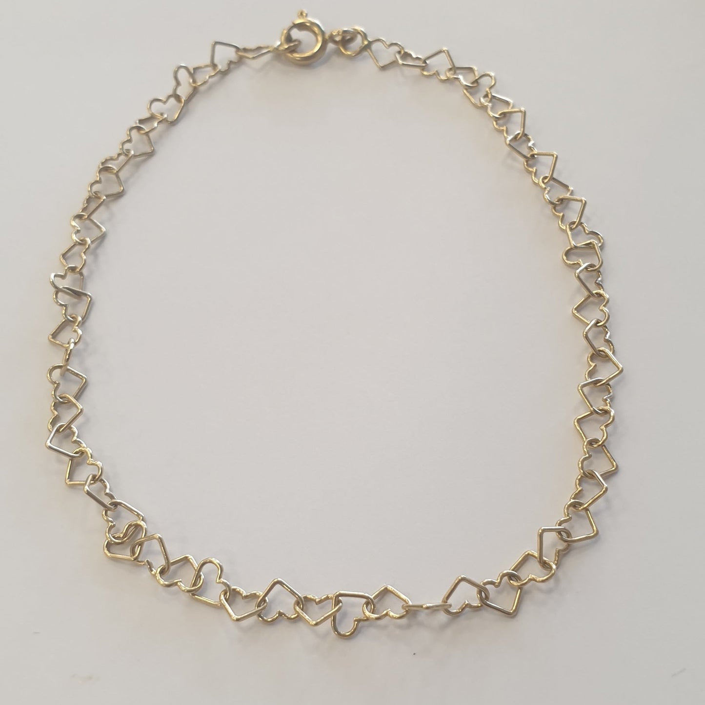 Bracelet Fantaisie Cœur Or Jaune 18k longueur - 19cm