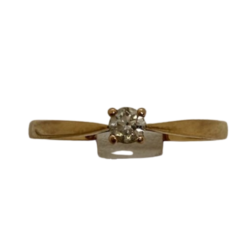 Bague Solitaire en Or Rose 18K Taille-56