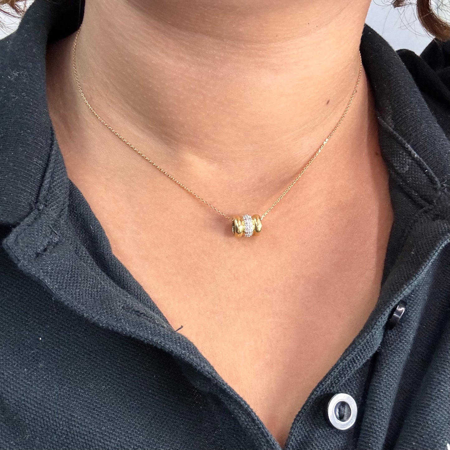 Pendentif en Or Jaune et Blanc 18K 1.93 Grs