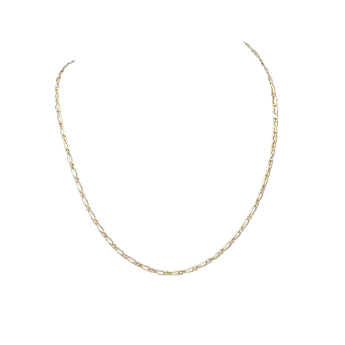 Collier  en Or Jaune 18 Carats, Maille Cheval Torsadée Longueur -45