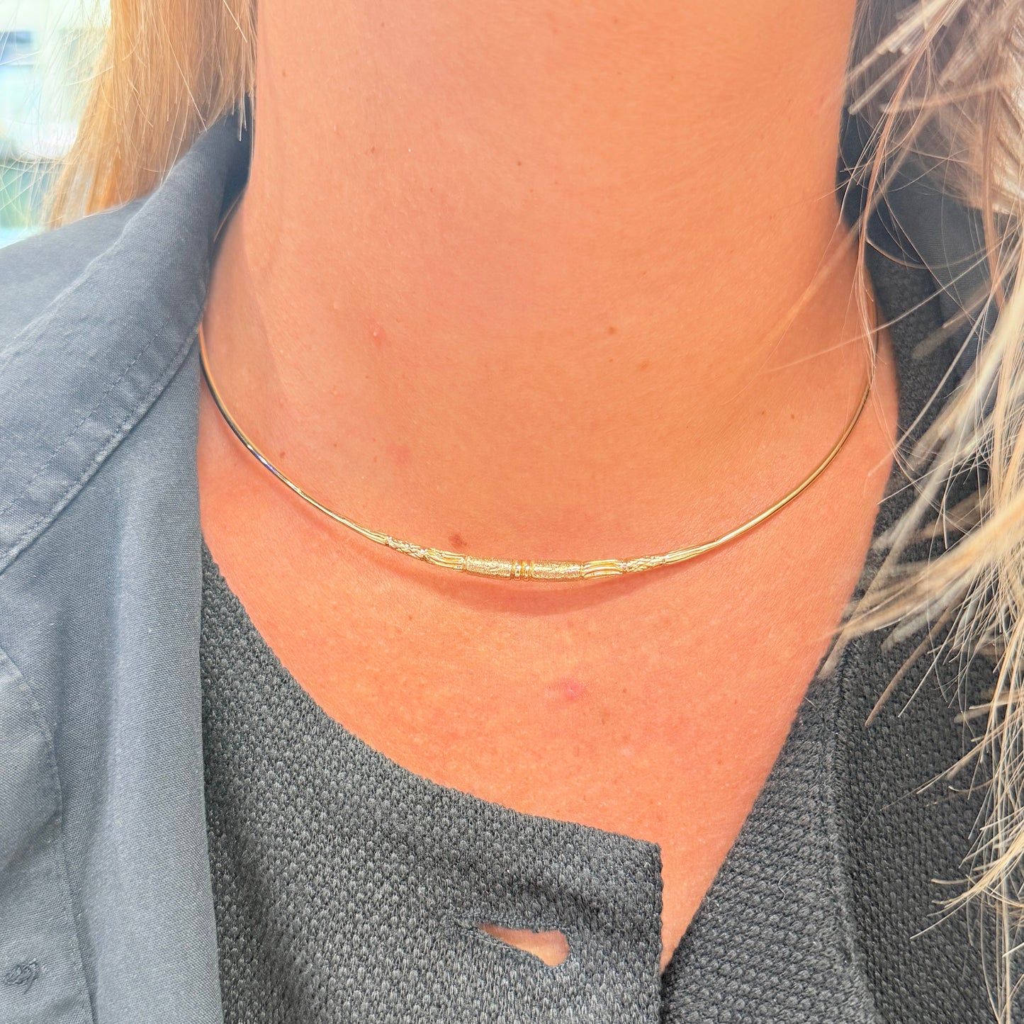 Collier Ras du Cou Or Jaune 18k 16.11 Grs