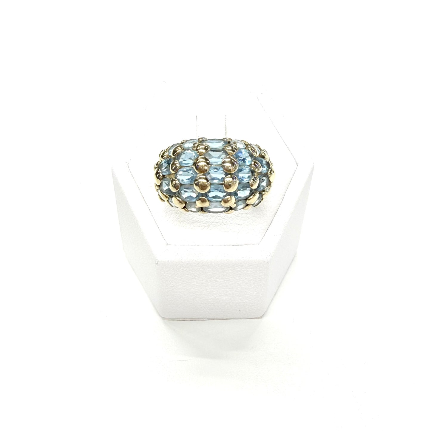 Bague en or jaune 18k avec topaze - T 53