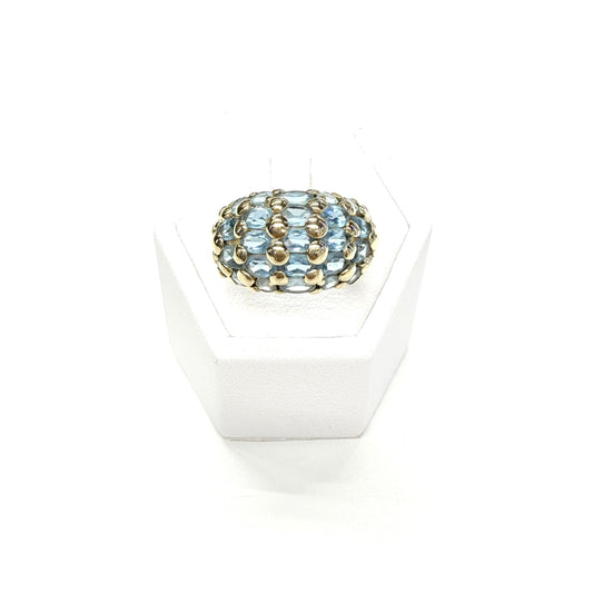 Bague en or jaune 18k avec topaze - T 53